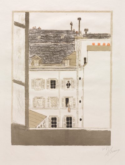 Casas no pátio de Pierre Bonnard