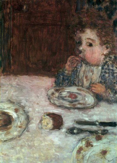 Criança no café da manhã de Pierre Bonnard