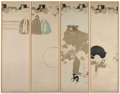 A Promenade des Nannies, Frieze of Fiacres de Pierre Bonnard