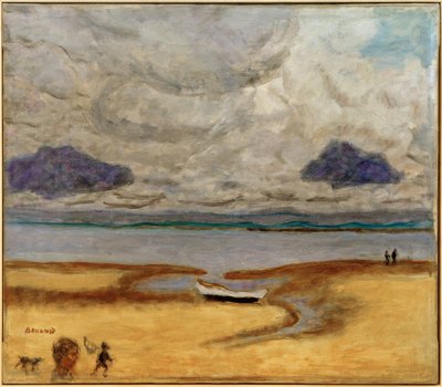 Praia na maré baixa (maré baixa em Arcachon) de Pierre Bonnard