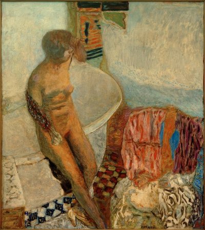 Nua na banheira (Fora da banheira) de Pierre Bonnard