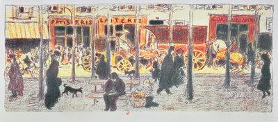 Boulevard parisiense, 1896 de Pierre Bonnard