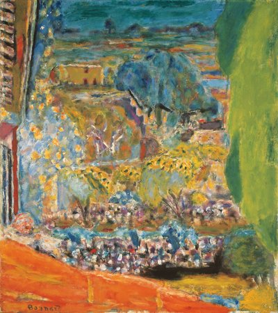Paisagem com telhado vermelho (Le Cannet) de Pierre Bonnard