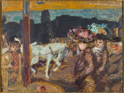 Coloque cavalos e garotas de Clichy na floresta, por volta de 1894. de Pierre Bonnard