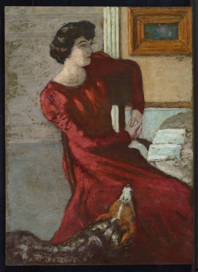Retrato de Madame Hessel, ou a Mulher de Vermelho, 1901 de Pierre Bonnard
