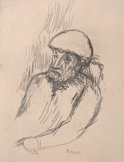 Retrato de Renoir, c.1916 (gravura) de Pierre Bonnard