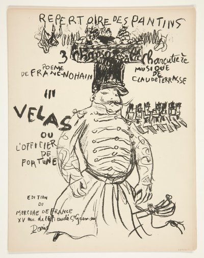Repertório do Theatre des Pantins - seis canções de Pierre Bonnard