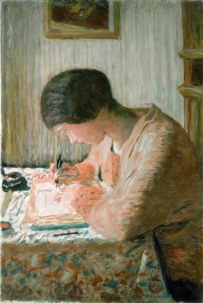 Mulher escrevendo de Pierre Bonnard