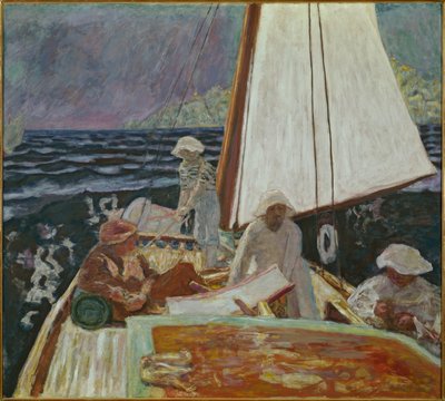 Signac e seus amigos em um veleiro de Pierre Bonnard