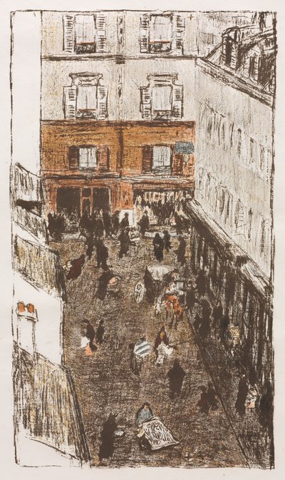 Esquina da rua vista de cima de Pierre Bonnard