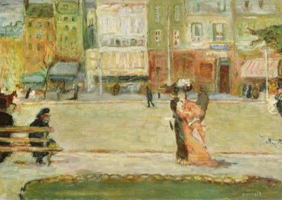 Street Scene, Avenue Clichy, Paris (óleo sobre tela) de Pierre Bonnard