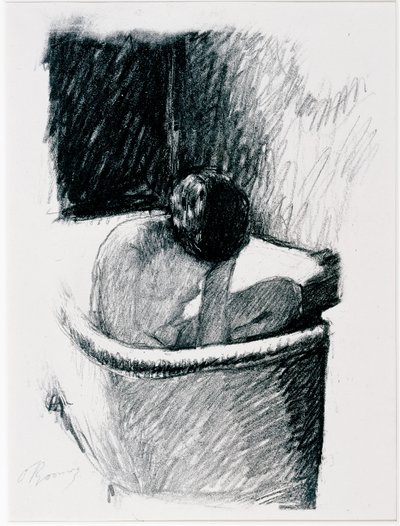 The Bath, c.1925 (litho) de Pierre Bonnard