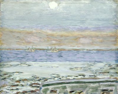 A Baía de Cannes, 1930-33 (guache e wc no papel) de Pierre Bonnard