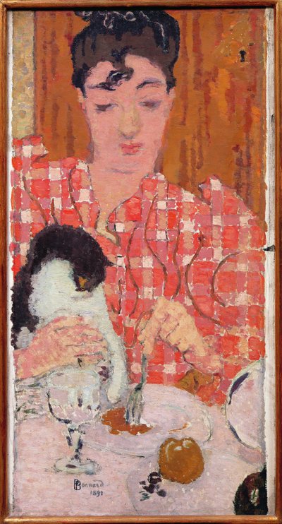 A blusa xadrez, 1892 de Pierre Bonnard