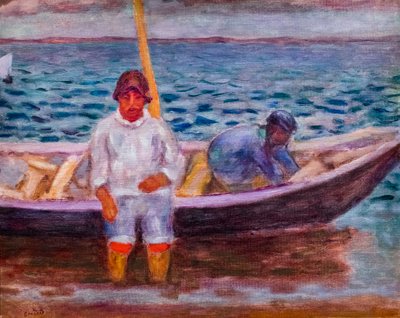 Os Pescadores, ca. 1907 (óleo sobre tela) de Pierre Bonnard