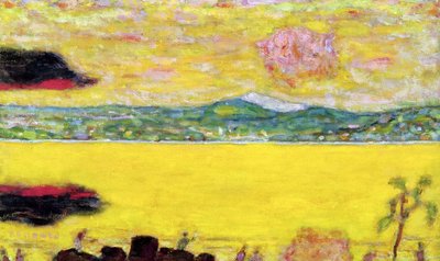 O Golfo de St. Tropez ao pôr do sol de 1937 de Pierre Bonnard
