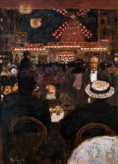 O Moulin Rouge ou a Place Blanche (Terraço do Café) de Pierre Bonnard