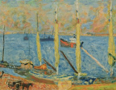 O porto de St. Tropez, 1930 de Pierre Bonnard