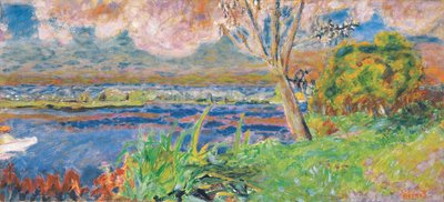 O Sena em Vernon, c.1923 (óleo sobre tela) de Pierre Bonnard