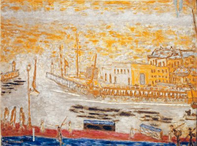 Trouville, la sortie du port Pintura de Pierre Bonnard (1867-1947) 1938-1945 Dim. 77x103 cm Paris, museu nacional de arte moderna de Pierre Bonnard