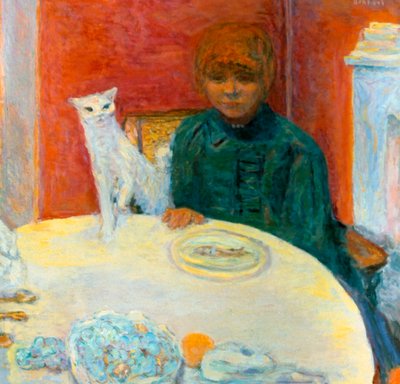 Mulher com um gato, 1912 de Pierre Bonnard