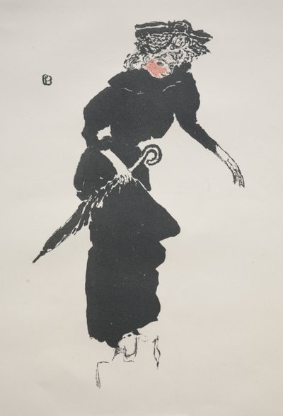 Mulher com guarda-chuva de Pierre Bonnard