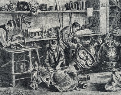 Oficina de teatro e produção de acessórios de espectáculos Gravação de Pierre Calmette Private Collection de Pierre Calmettes
