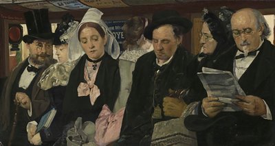 Em um ônibus, 1877. de Pierre Carriere Belleuse