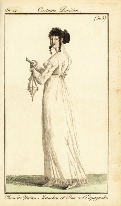 Mulher de vestido com dardos espanhóis, Paris de Pierre Charles Baquoy