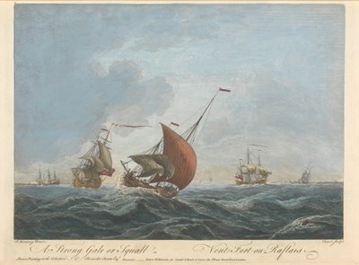 Um vendaval forte ou Squall de Pierre Charles Canot