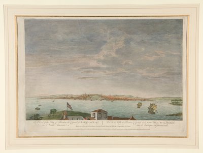 Uma vista da cidade de Boston, a capital da Nova Inglaterra, na América do Norte de Pierre Charles Canot