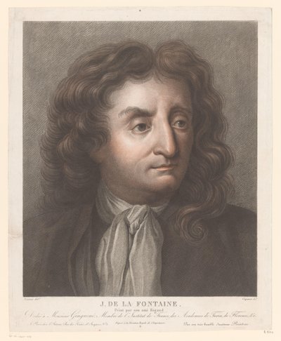 Portret van Jean de La Fontaine
J. de la Fontaine. (título sobre o objecto) de Pierre Charles Coqueret