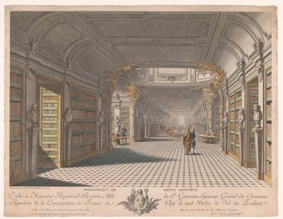 Biblioteca da abadia de Sainte-Geneviève em Paris
Bibliotheque de Sainte Genevieve (título sobre o objecto) de Pierre Claude Delagardette