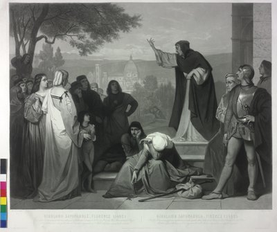 1493 Homilia de Savonarola em Florença de Pierre Cottin