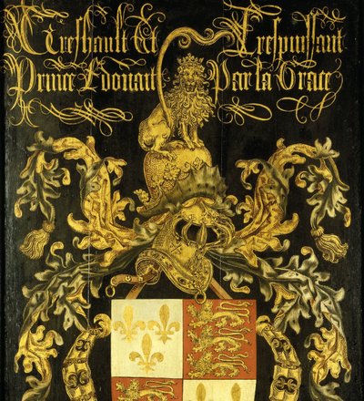 Escudo de Eduardo IV (1442-83), Rei de Inglaterra, na sua qualidade de Cavaleiro da Ordem do Velo de Ouro de Pierre Coustain (attributed to)