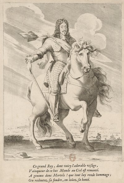 Retrato equestre de Luís XIII da França de Pierre Daret