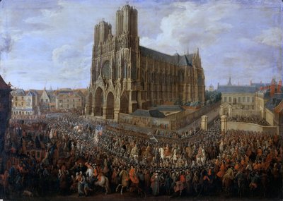 Cavalgada de Luís XV após sua coroação, 26 de outubro de 1722 de Pierre Denis II Martin