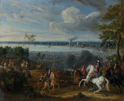 A travessia do Reno em Lobit, 12 de junho de 1672. de Pierre Denis II Martin