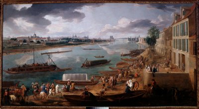 Vista de Paris, tirada do Quai de la Rapee em 1716 Pintura de Pierre Denis Martin (1663-1742) 1716 Sol. 1,7x3,15 m Paris, Musee Carnavalet de Pierre Denis Martin