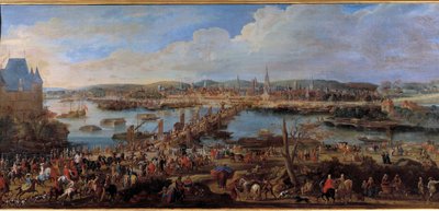 Vista da cidade de Rouen tirada da Saint Sever Painting por Pierre Denis Martin (1663-1742) 18 Century Sun. 0,78x1,98 m Rouen musee des Beaux Arts de Pierre Denis Martin