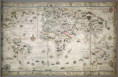 Adicionar mapa do mundo MS 24065 de Pierre Desceliers
