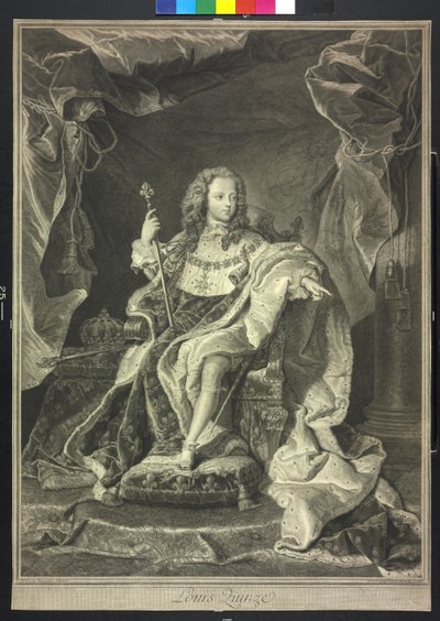 Rei de França Luís XV de Pierre Drevet