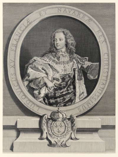 Luís XV, rei da França (1710-1774) de Pierre Drevet