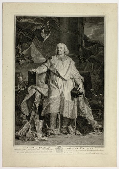 Retrato de Jacques Bénigne Bossuet, Bispo de Meaux de Pierre Drevet