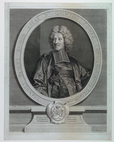 Retrato de Jean Paul Bignon, abade de St. Quentin de Pierre Drevet