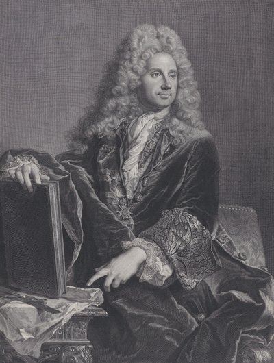 Retrato de Robert de Cotte, 1722. de Pierre Drevet