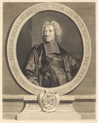 Jean Paul Bignon, abade de St. Quentin de Pierre Drevet after Hyacinthe Rigaud