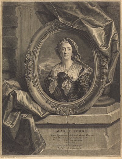 Maria Serre, Mater Hyacinth Rigaud de Pierre Drevet after Hyacinthe Rigaud