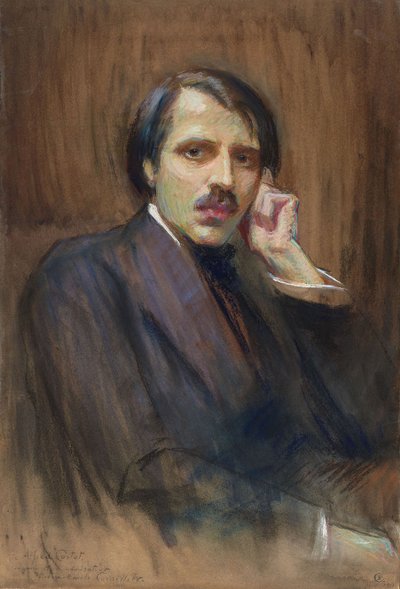 Retrato do pianista e compositor Alfred Cortot 1877-1962, 1911. de Pierre Émile Cornillier
