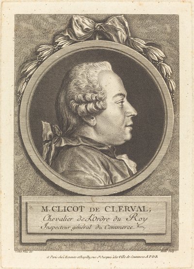 Sr. Clicot de Clerval de Pierre Etienne Moitte after Charles Nicolas Cochin II